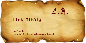 Link Mihály névjegykártya